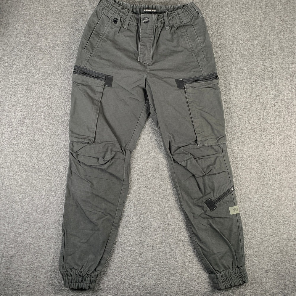 G Star Raw Cargo Joggers Men 32x31 Gray Flight RCT Gorpcore Pant Tactical